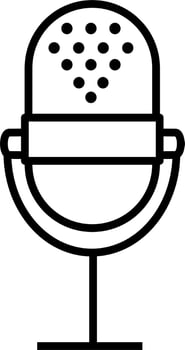 The microphone Podcast. Vector  illustration