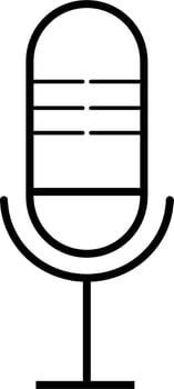 The microphone Podcast. Vector  illustration