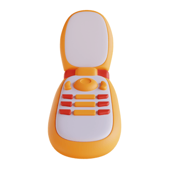 3D illustration baby phone png