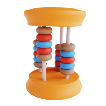 3D illustration counting toy png