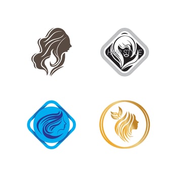 Style hair woman icon logo vector