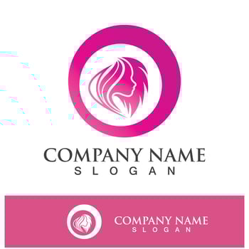 Style hair woman icon logo vector
