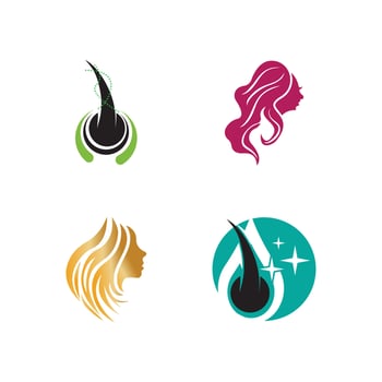 Style hair woman icon logo vector