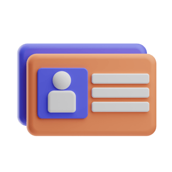 recruitment, id card illustration 3d png