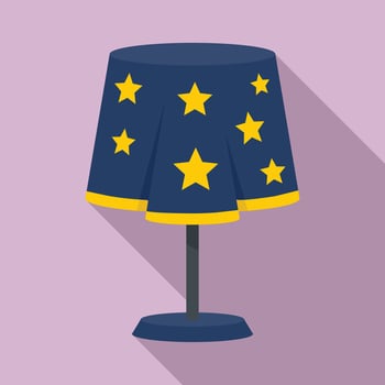 Magic desk lamp icon, flat style vector