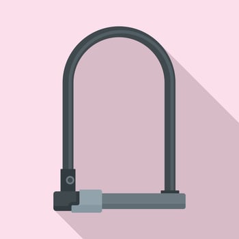 Bike locker icon, flat style vector