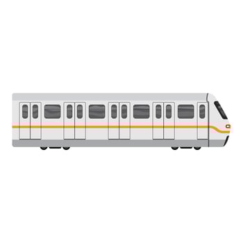 Subway city train icon, cartoon style vector