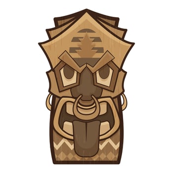 Mask idol icon, cartoon style vector