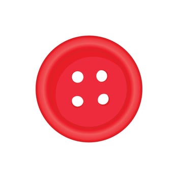Button for clothing icon, cartoon style vector