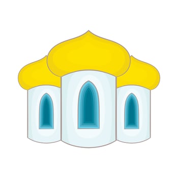 Domes of the church icon, cartoon style vector