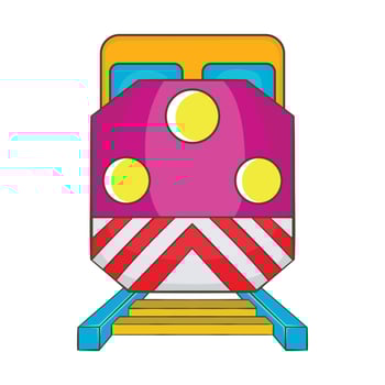 Train locomotive transportation railway icon vector