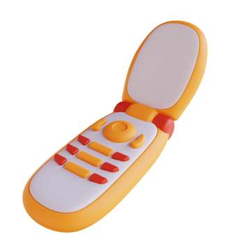 3D illustration baby phone png