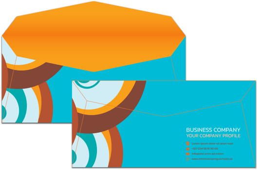 Professional business stationery items set beach color styles png illustration