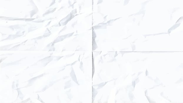 Crumpled white paper texture with fold marks vector