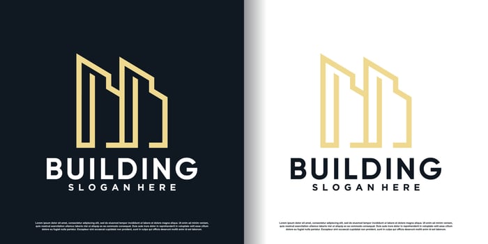 Building logo with modern concept Premium Vector