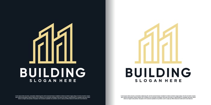 Building logo with modern concept Premium Vector