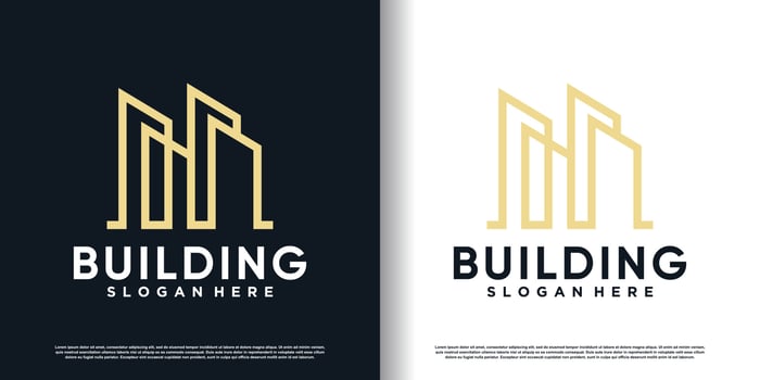 Building logo with modern concept Premium Vector