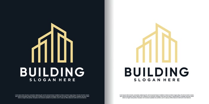 Building logo with modern concept Premium Vector
