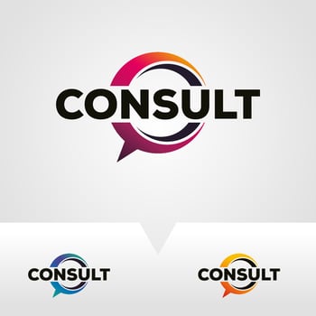 Consult Forum Logo Design Template with white background vector