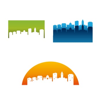 Hobart City Skyline Logo Vector Template with white background