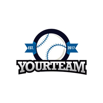 Baseball Logo Design Template with white background vector