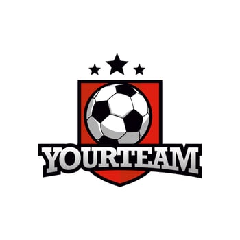 Football Emblem Logo Design Template with white background vector