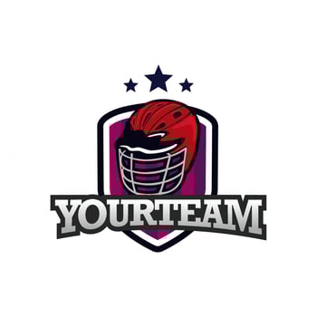 Rugby or American Football Emblem Logo Design Template with white background vector
