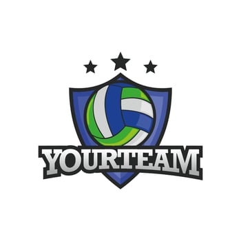 Volleyball Sport Emblem logo design template vector