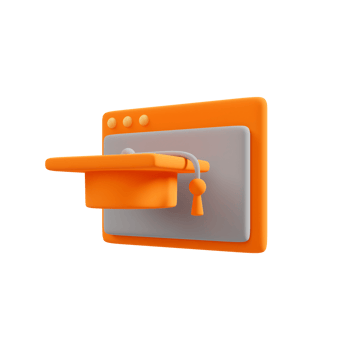 online education and E-Learning 3D icon png