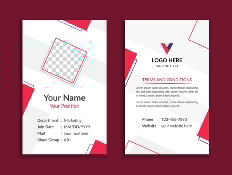 Creative id card template design vector