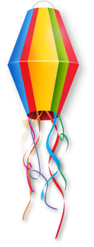 Yellow Paper Lantern for Festa Junina Party png
