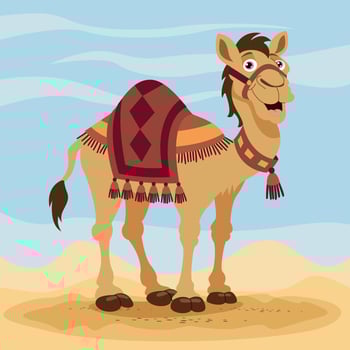 Cartoon Illustration Of A Camel vector