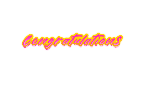 Congratulations lettering design png
