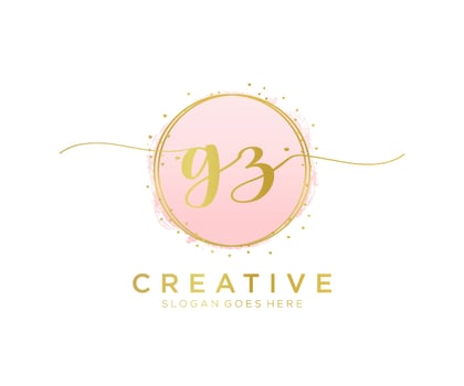 Initial GZ feminine logo. Usable for Nature, Salon, Spa, Cosmetic and Beauty Logos. Flat Vector Logo Design Template Element.