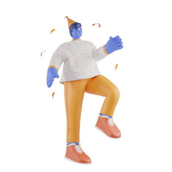 3d party people celebrate with dancing png