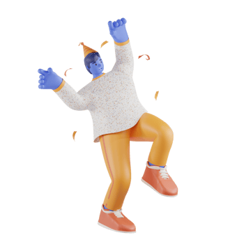 3d party people celebrate with dancing png