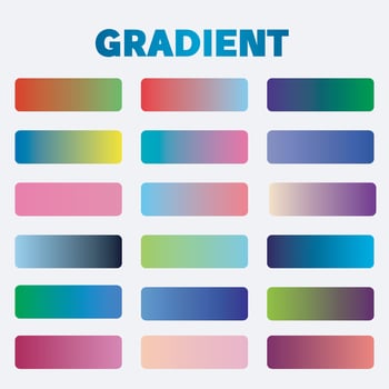 Gradient cover set, colorful gradients, blurred colors vector
