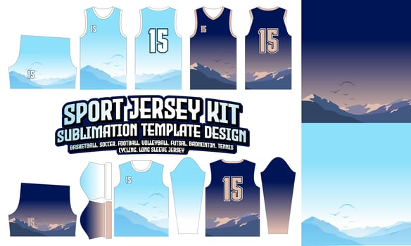 snow mountain Jersey Apparel Sport Wear Sublimation pattern Design 238 for Soccer Football E-sport Basketball volleyball Badminton Futsal t-shirt vector