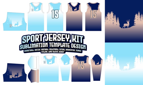 Deer christmas Jersey Apparel Sport Wear Sublimation pattern Design 240 for Soccer Football E-sport Basketball volleyball Badminton Futsal t-shirt vector