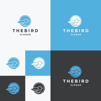 Flying Wings Bird Logo abstract design vector template