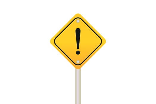 Danger warning sign isolated on white background vector