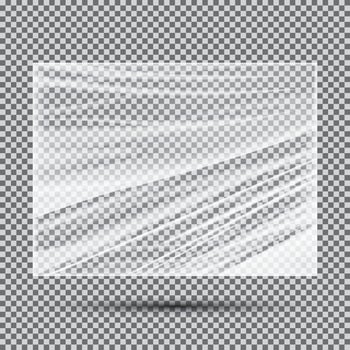 Transparent Light Polyethylene Banner. vector