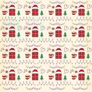 Christmas seamless pattern vector