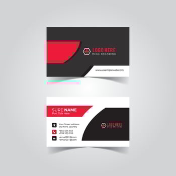 Business card template vol 18 vector