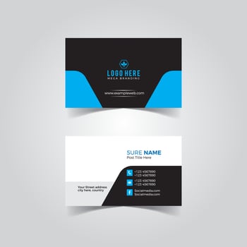 Business card template vol 14 vector