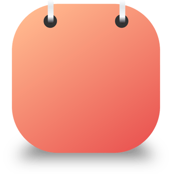 Colorful blank calendar illustration. icon. Square calendar template. png