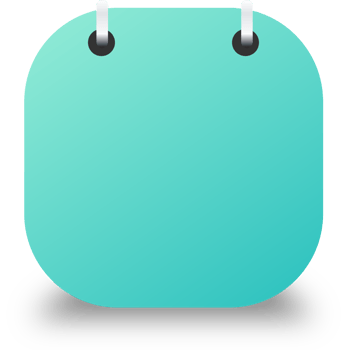 Colorful blank calendar illustration. icon. Square calendar template. png