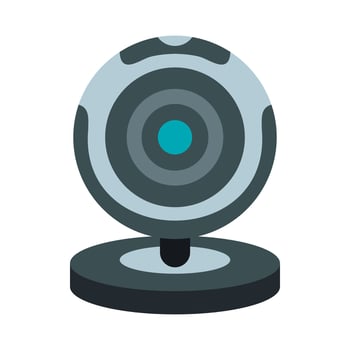 Webcam icon, flat style vector