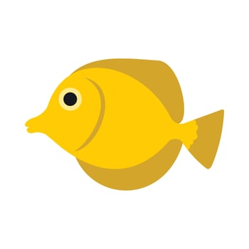 Fish butterfly icon, flat style vector