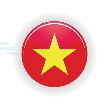 Vietnam icon circle vector